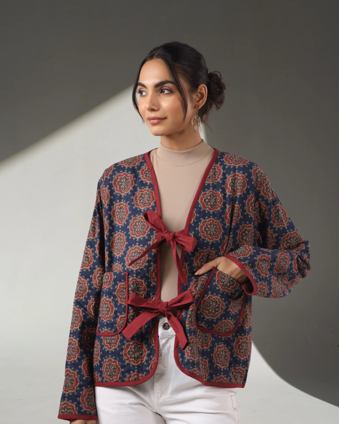 The Heated Exchange - Red & Blue Quilted Jacket