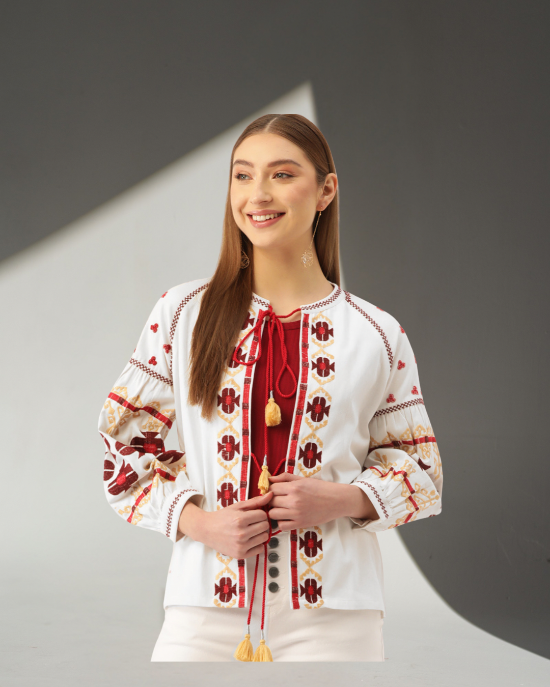 White and Red Jacket